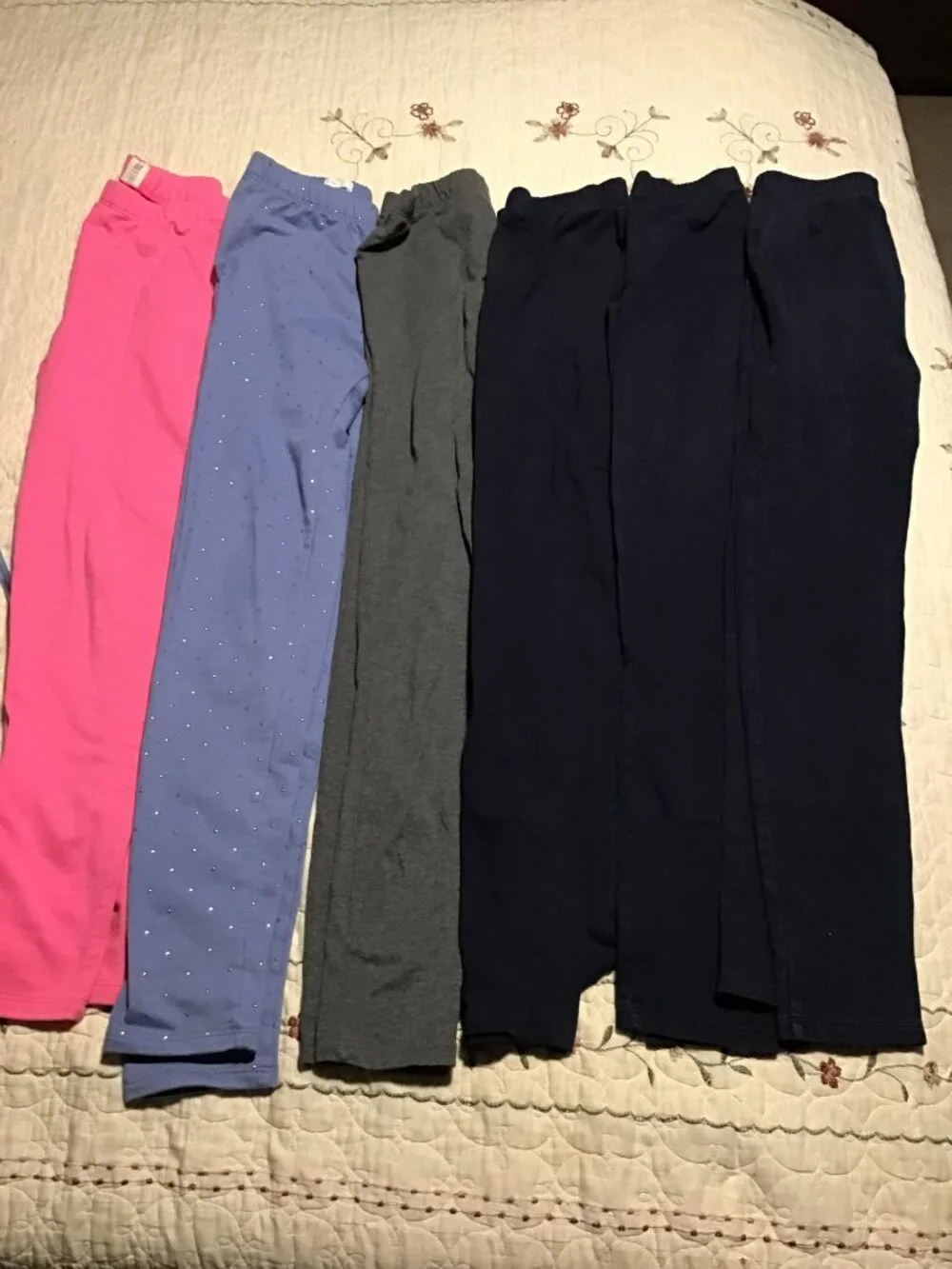 Six Pairs Of Gap Brand  Girl's Size 10 Leggings
